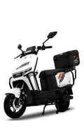 WuRo Electric Scooter with Full Wrap-Around Crash Bars and Rear Cargo Box