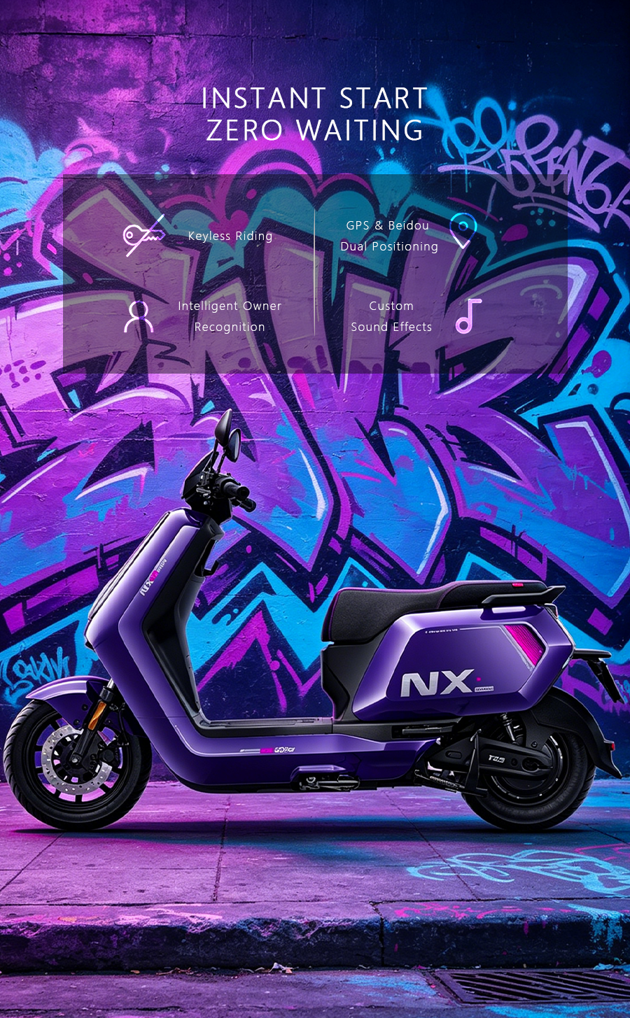 QuHe "Phantom Purple" Flagship High-Power Electric Scooter